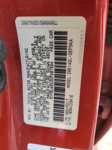 Photo 10 from auction – 2013 TOYOTA COROLLA BA with VIN 5YFBU4EE2DP207994