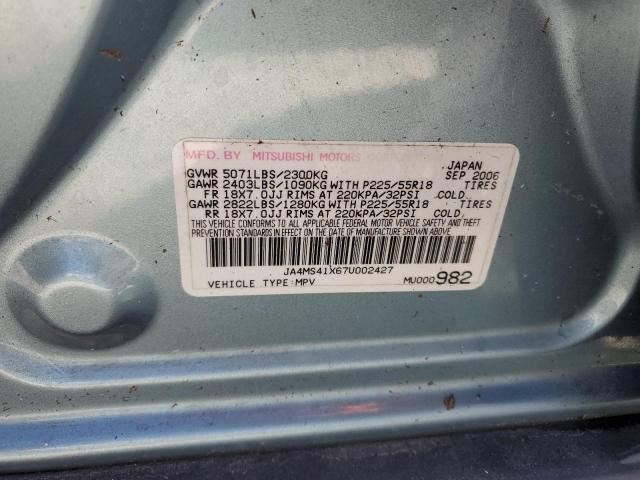 Photo 10 from auction – 2007 MITSUBISHI OUTLANDER with VIN JA4MS41X67U002427