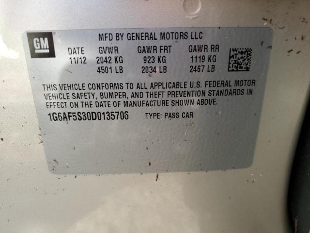 Photo 10 from auction – 2013 CADILLAC ATS PREMIU with VIN 1G6AF5S30D0135706