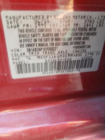 Photo 10 from auction – 2014 NISSAN SENTRA S with VIN 3N1AB7AP1EY268221