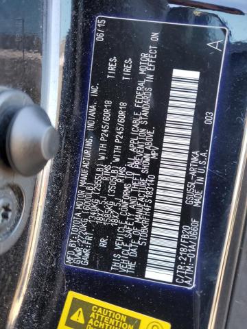 Photo 10 from auction – 2015 TOYOTA HIGHLANDER with VIN 5TDBKRFH4FS183140