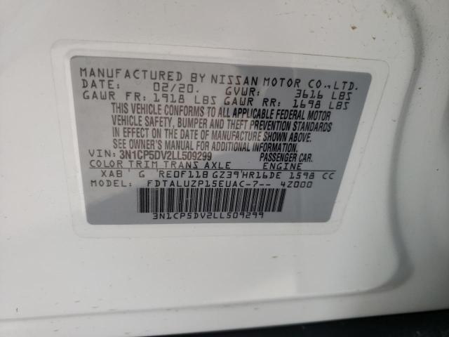 Photo 10 from auction – 2020 NISSAN KICKS SR with VIN 3N1CP5DV2LL509299