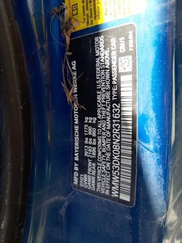 Photo 10 from auction – 2022 MINI COOPER S with VIN WMW53DK08N2R31632