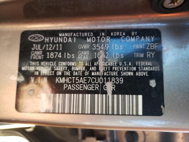 Photo 10 from auction – 2012 HYUNDAI ACCENT GLS with VIN KMHCT5AE7CU011839