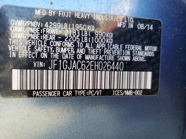 Фото 10 с аукциона – 2014 SUBARU IMPREZA PR с VIN JF1GJAC62EH026440