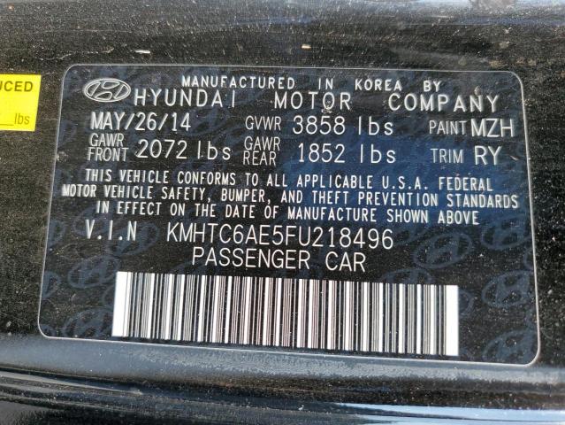 Photo 10 from auction – 2015 HYUNDAI VELOSTER T with VIN KMHTC6AE5FU218496