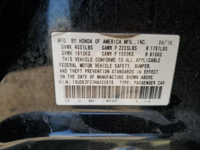 Photo 10 from auction – 2017 ACURA ILX BASE W with VIN 19UDE2F37HA000679
