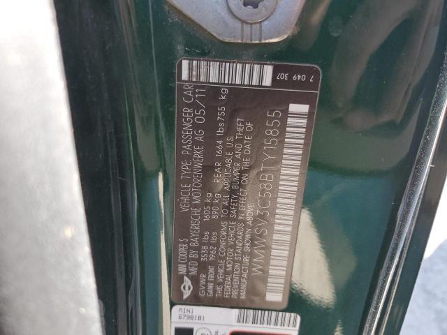 Photo 10 from auction – 2011 MINI COOPER S with VIN WMWSV3C58BTY15855