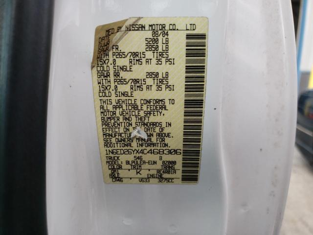 Photo 10 from auction – 2004 NISSAN FRONTIER K with VIN 1N6ED26YX4C468306