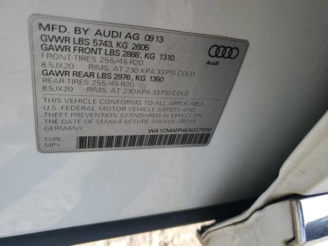 Photo 10 from auction – 2014 AUDI Q5 TDI PRE with VIN WA1CMAFP4EA037950