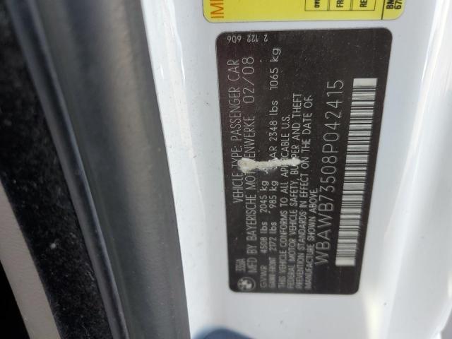 Photo 10 from auction – 2008 BMW 335 I with VIN WBAWB73508P042415