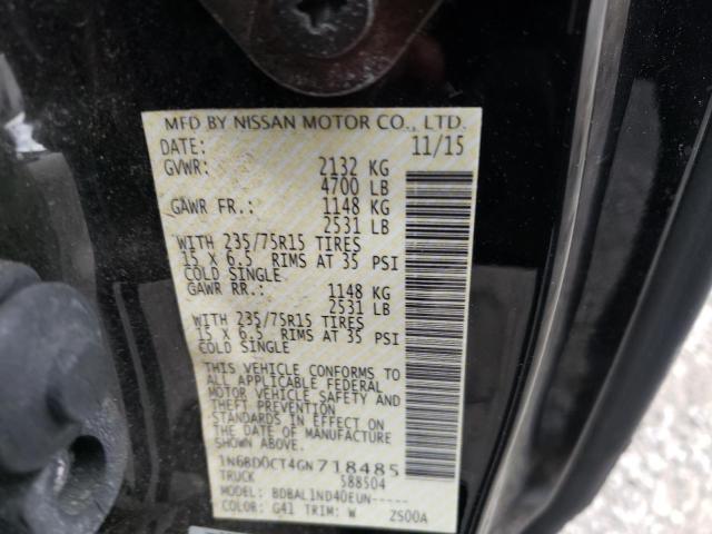 Photo 10 from auction – 2016 NISSAN FRONTIER S with VIN 1N6BD0CT4GN718485