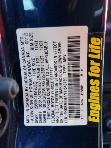 Photo 10 from auction – 2015 HONDA CR-V EXL with VIN 2HKRM3H77FH543789