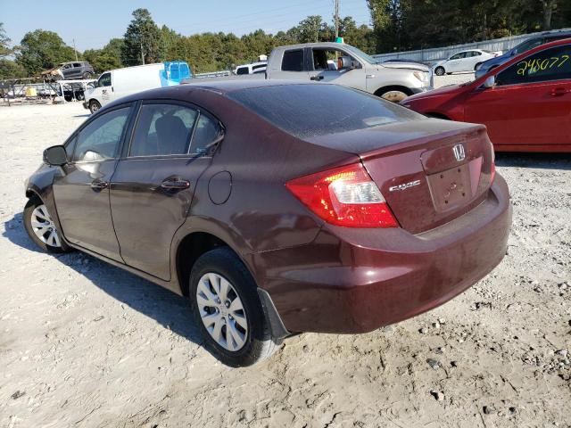 Photo 3 from auction – 2012 HONDA CIVIC LX with VIN 2HGFB2F57CH572719