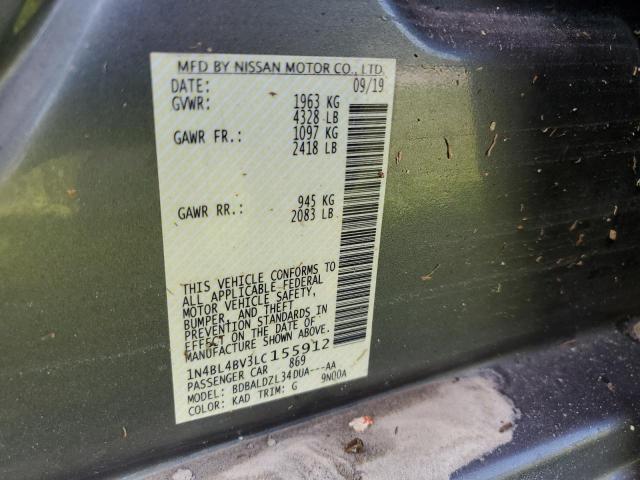 Photo 10 from auction – 2020 NISSAN ALTIMA S with VIN 1N4BL4BV3LC155912