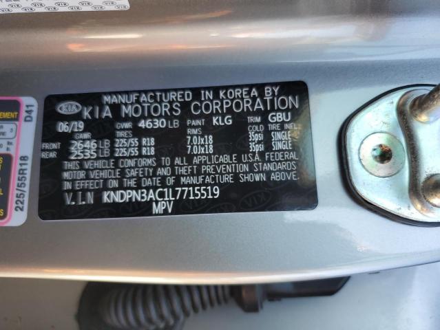 Photo 10 from auction – 2020 KIA SPORTAGE E with VIN KNDPN3AC1L7715519