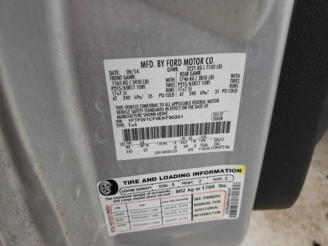 Photo 10 from auction – 2014 FORD F150 SUPER with VIN 1FTFW1CF0EKF80201