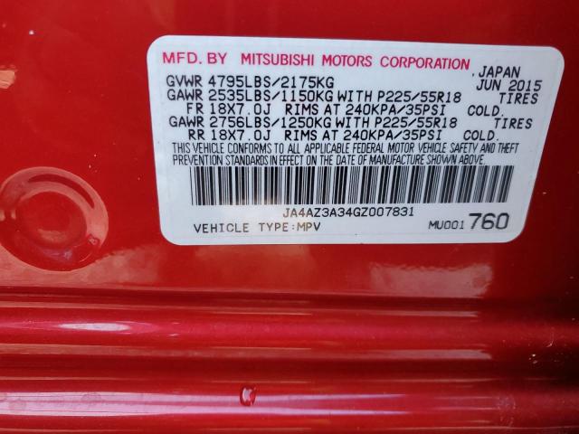 Photo 10 from auction – 2016 MITSUBISHI OUTLANDER with VIN JA4AZ3A34GZ007831