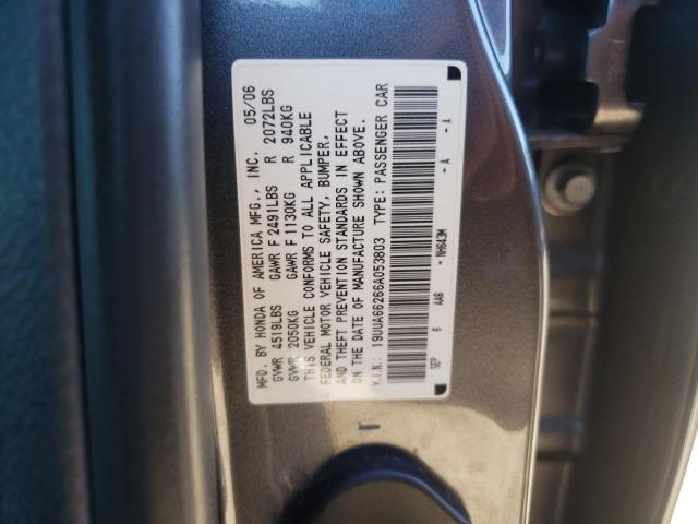Photo 10 from auction – 2006 ACURA 3.2TL with VIN 19UUA66266A053803