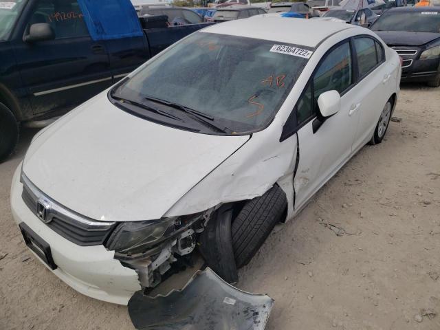 Photo 2 from auction – 2012 HONDA CIVIC LX with VIN 19XFB2F51CE011474
