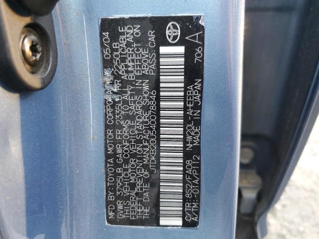 Photo 10 from auction – 2004 TOYOTA PRIUS with VIN JTDKB20U540078846