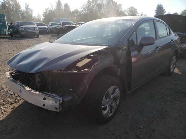 Photo 2 from auction – 2013 HONDA CIVIC LX with VIN 19XFB2F58DE290066