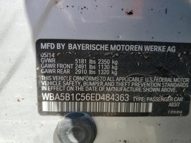 Photo 10 from auction – 2014 BMW 535 I with VIN WBA5B1C56ED484363