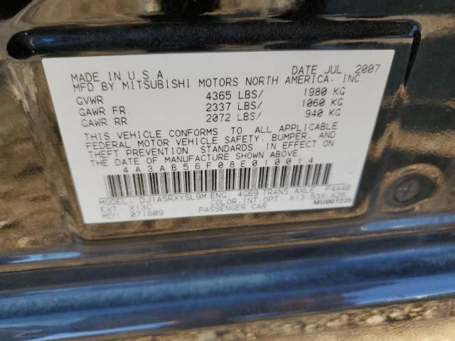 Photo 10 from auction – 2008 MITSUBISHI GALANT with VIN 4A3AB56F08E010014