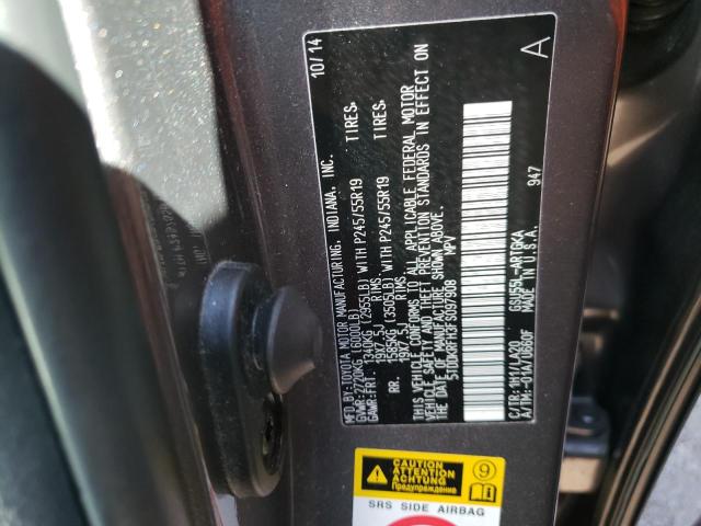 Photo 10 from auction – 2015 TOYOTA HIGHLANDER with VIN 5TDDKRFH3FS097908