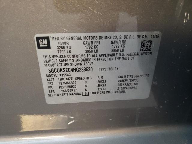 Photo 10 from auction – 2017 CHEVROLET SILVERADO with VIN 3GCUKSEC4HG238628