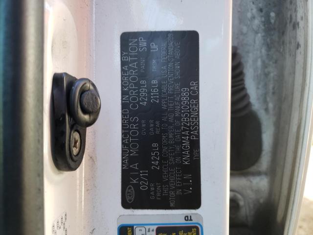 Photo 10 from auction – 2011 KIA OPTIMA LX with VIN KNAGM4A72B5109889