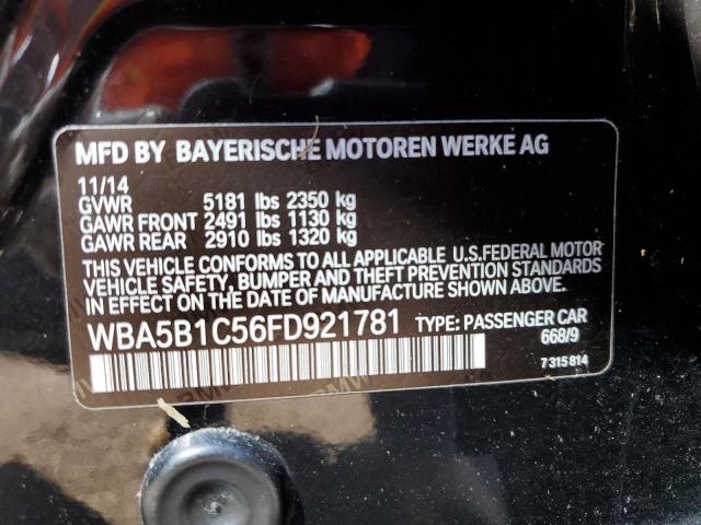 Photo 10 from auction – 2015 BMW 535 I with VIN WBA5B1C56FD921781