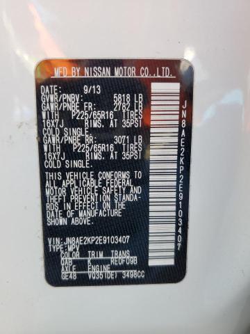 Photo 10 from auction – 2014 NISSAN QUEST S with VIN JN8AE2KP2E9103407