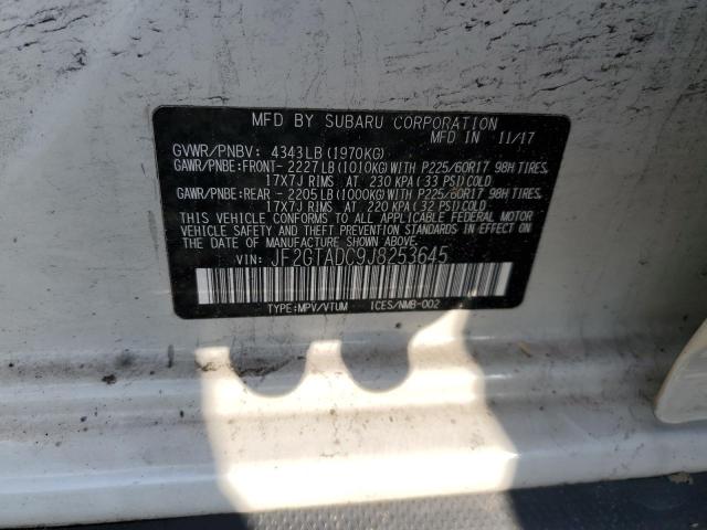 Photo 10 from auction – 2018 SUBARU CROSSTREK with VIN JF2GTADC9J8253645