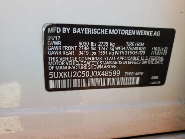 Photo 10 from auction – 2018 BMW X6 XDRIVE3 with VIN 5UXKU2C50J0X48599