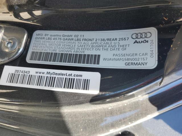 Photo 10 from auction – 2011 AUDI R8 5.2 QUA with VIN WUAVNAFG5BN002157