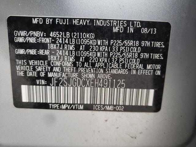 Photo 10 from auction – 2014 SUBARU FORESTER 2 with VIN JF2SJGDCXEH491125