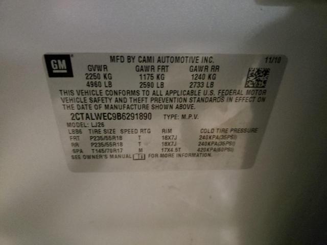 Photo 10 from auction – 2011 GMC TERRAIN SL with VIN 2CTALWEC9B6291890