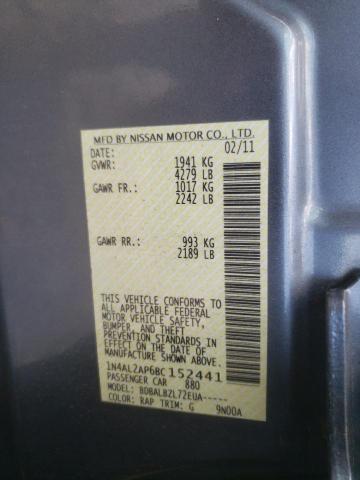 Photo 10 from auction – 2011 NISSAN ALTIMA BAS with VIN 1N4AL2AP6BC152441
