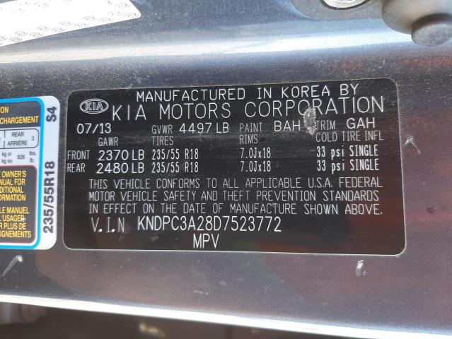 Photo 10 from auction – 2013 KIA SPORTAGE E with VIN KNDPC3A28D7523772