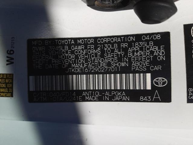 Photo 10 from auction – 2009 TOYOTA SCION TC with VIN JTKDE167290277011