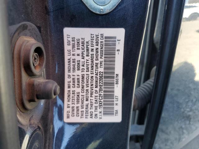 Photo 10 from auction – 2017 HONDA CIVIC EX with VIN 19XFC2F78HE220622