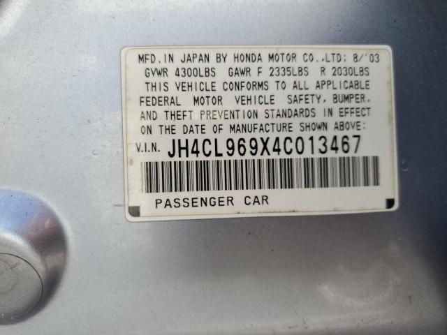 Photo 10 from auction – 2004 ACURA TSX with VIN JH4CL969X4C013467