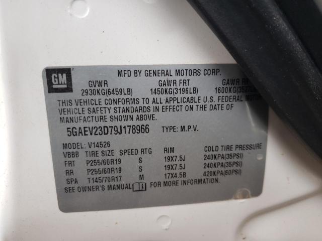 Photo 10 from auction – 2009 BUICK ENCLAVE CX with VIN 5GAEV23D79J178966