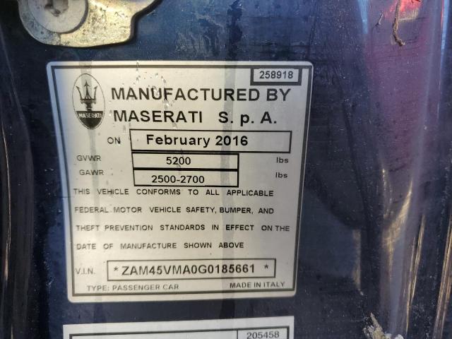 Photo 10 from auction – 2016 MASERATI GRANTURISM with VIN ZAM45VMA0G0185661