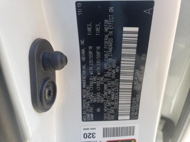 Photo 10 from auction – 2020 TOYOTA SIENNA XLE with VIN 5TDDZ3DC4LS243079