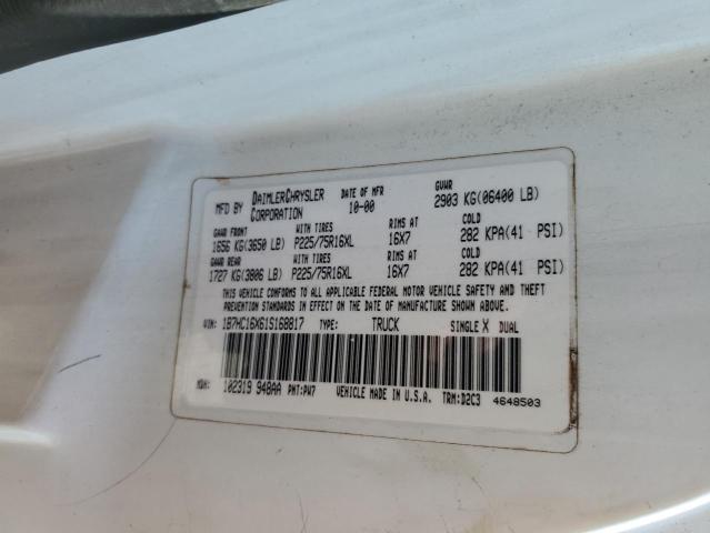 Photo 10 from auction – 2001 DODGE RAM 1500 with VIN 1B7HC16X61S168817