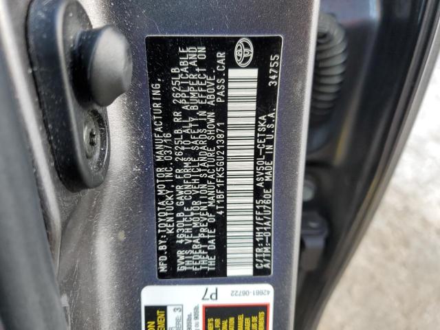 Photo 10 from auction – 2016 TOYOTA CAMRY LE with VIN 4T1BF1FK5GU213871