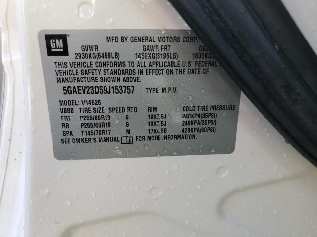 Photo 10 from auction – 2009 BUICK ENCLAVE CX with VIN 5GAEV23D59J153757