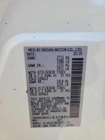 Photo 10 from auction – 2020 NISSAN PATHFINDER with VIN 5N1DR2BN2LC637899